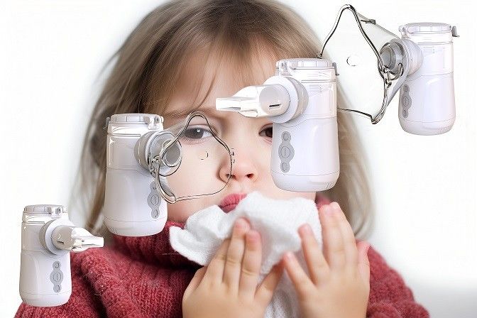 Vibrating Mesh Inhaler Larger Rate Dense Fog No Blockage Auto Shut Off / Low Battery Indicator